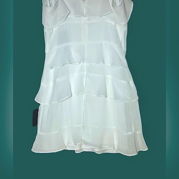 NWT Lulus Terrifically Trendy White Tiered Ruffled Mini Dress, Size XS - Picture 10 of 15